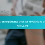 Mon expérience avec les révélations de WikiLeaks